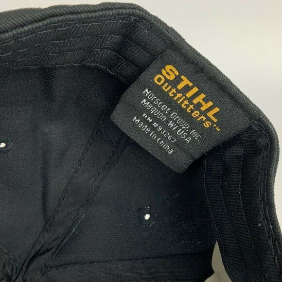 Stihl Outfitters Ball Cap Hat Strapback Adjustable Black Embroidered Saw - Picture 7 of 8